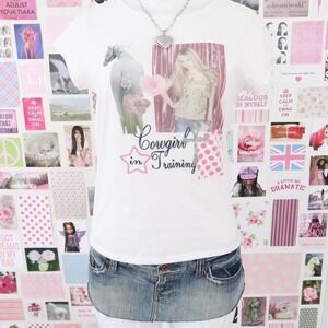 y2k cowgirl in training graphic baby tee